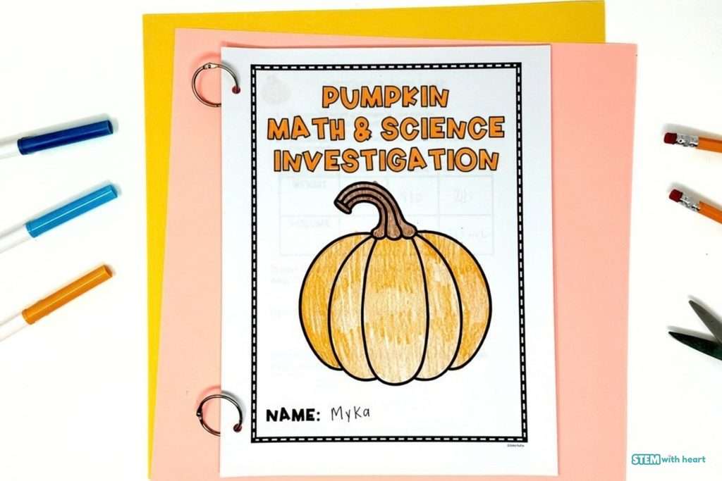 Pumpkin Math and Science Investigation student booklet for hands-on fall math and science activities with pumpkins.