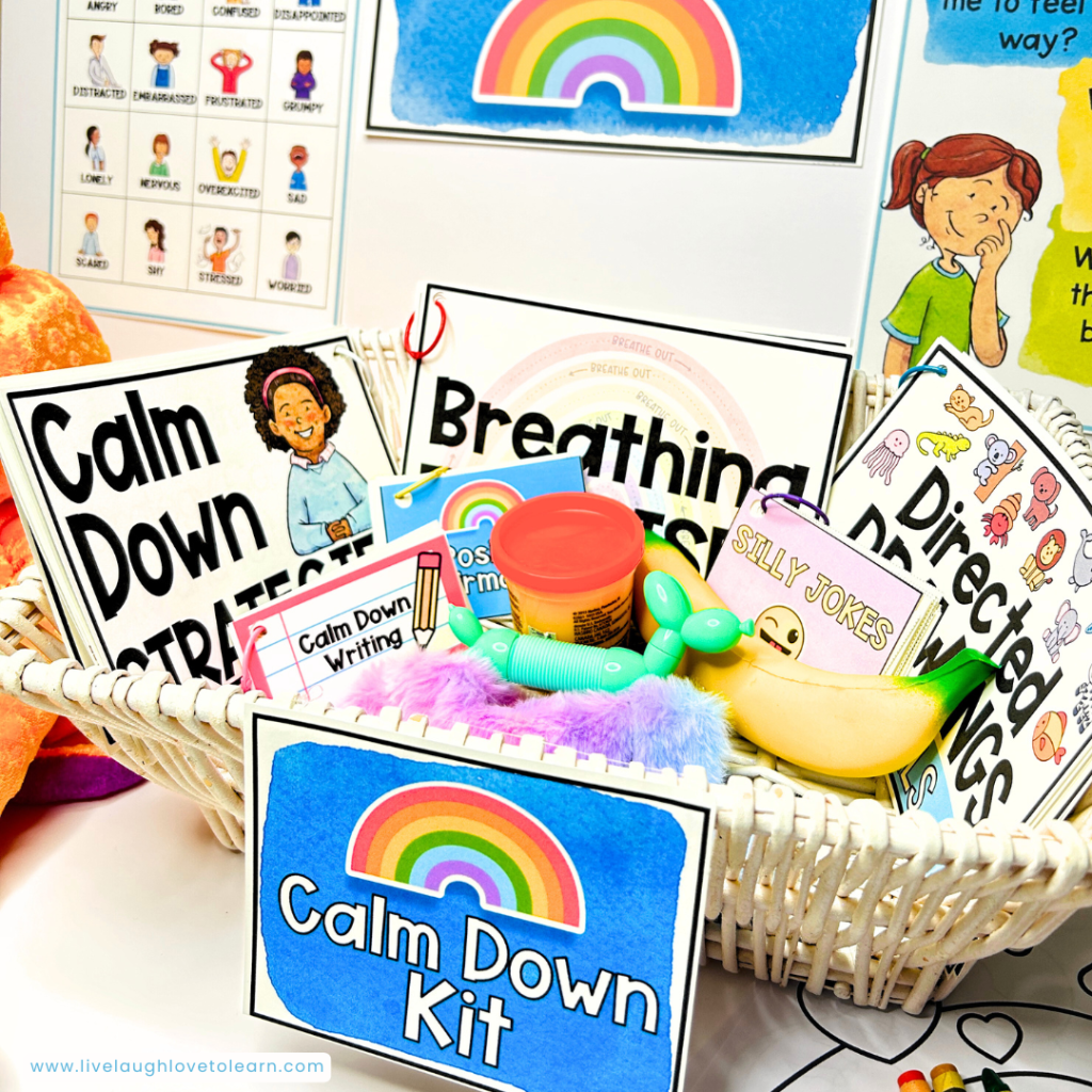 Calm Down Corner Kit resource preview pages