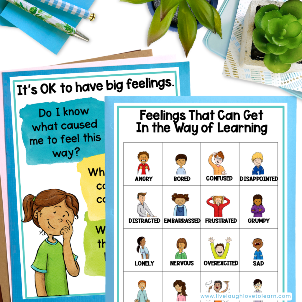 Free poster set as part of classroom decor for social emotional learning