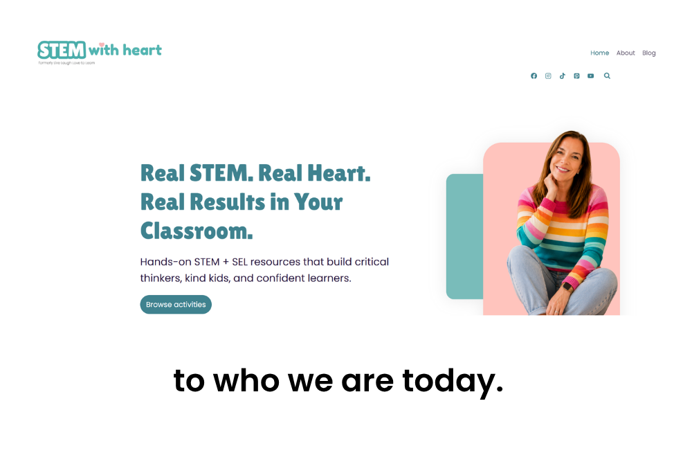 Live Laugh Love to Learn rebrand to STEM with Heart logo